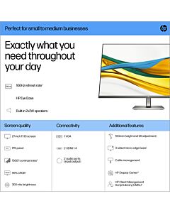 HP Series 5 27 inch FHD Monitor - 527da B11W6AT#ABU