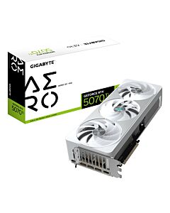 GIGABYTE GeForce RTX 5070 Ti AERO OC 16G Graphics Card - 16GB GDDR7, 256bit, PCI-E 5.0, 2588 MHz Core Clock, 3 x DP 2.1a, 1 x HDMI 2.1b, NVIDIA DLSS 4, GV-N507TAERO OC-16GD GV-N507TAERO OC-16GD