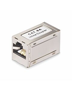 StarTech.com Shielded RJ45 Coupler, Inline Cat6a Coupler, Female to Female (F/F) T568B Pinout, Shielded Ethernet Cable Extension IN-CAT6A-COUPLER-S1