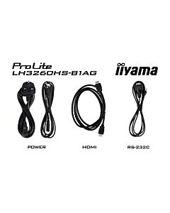 iiyama LH3260HS-B1AG Signage Display Digital A-board 80 cm (31.5") LED Wi-Fi 500 cd/m² Full HD Black Built-in processor Android 11 24/7 LH3260HS-B1AG