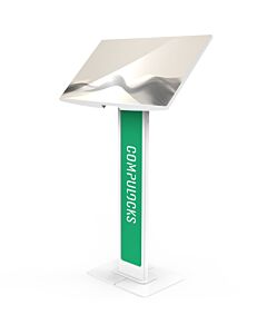 Compulocks Brandable VESA Floor Stand for Screens Up to 32 Inches - White 140WLBPW