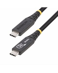 StarTech.com 50cm (1.6ft) USB4 Cable, USB-IF  USB-C Cable, 40Gbps, 240W Power Delivery PD 3.1 EPR, 8K 60Hz, USB Type-C Data Transfer Cable/Cord, Compatible w/Thunderbolt/USB 3.2 Ports 50C-40G-USB4-CABLE