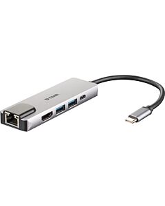 D-Link 5-in-1 USB-C Hub with HDMI/Ethernet and Power Delivery DUB-M520