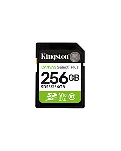 Kingston Technology 256GB SDXC Canvas Select Plus Gen3 150MB/s C10 UHS-I U1 V10 SDS3/256GB