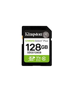 Kingston Technology 128GB SDXC Canvas Select Plus Gen3 150MB/s C10 UHS-I U1 V10 SDS3/128GB