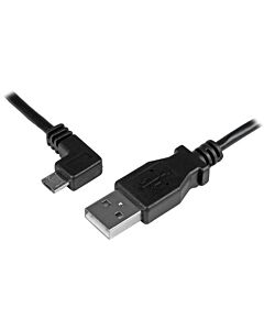 StarTech.com Micro-USB Charge-and-Sync Cable M/M - Left-Angle Micro-USB - 24 AWG - 0.5 m USBAUB50CMLA