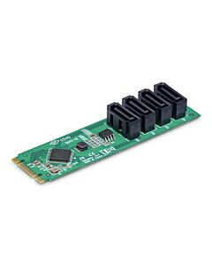 StarTech.com 4-Port M.2 to SATA Adapter Card, M.2 PCIe 3.0 to SATA HDD/SSD Expansion Card, ASM1064 Chipset, M.2 NVMe to 4x HDD/SSD for Windows/macOS/Linux 4P-SATA-M2-ADAPTER