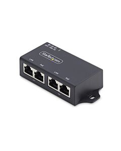 StarTech.com 2-Port Gigabit Midspan PoE+ Injector, 10/100/1000Mbps, PoE+ (802.3af/at), 30W, 1Gbps Ethernet, Wall Mountable, Unmanaged Inline Power Over Ethernet AF221CE-POE-INJECTOR