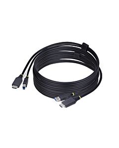 StarTech.com 10ft (3m) HDMI and USB 5Gbps KVM Cable, 4K 60Hz, HDMI 2.0 and USB Combo Cable for KVM Switches HU12210-KVM-CABLE