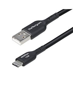 StarTech.com 4m (13ft) USB-A to USB-C Charging Cable, Charge & Sync, 3A, USB 2.0, TPE Jacket - Black USB Charging Cord USB2AC4MBKE