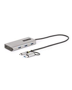 StarTech.com USB-C Multiport Adapter w/Attached USB-C to USB-A Dongle, Dual HDMI (4K30Hz/1080p60Hz), 3x USB-A 5Gbps, Mini Travel Dock, Laptop Docking Station, 1.3ft/40cm Cable 167B-USBC-MULTIPORT