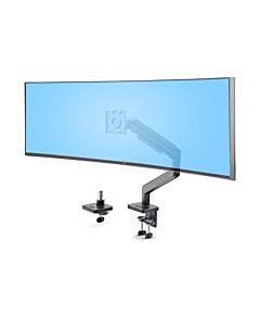 StarTech.com Monitor Desk Mount for up to 49in 32:9 Ultrawide Curved Screens, Mechanical Spring Arm, C-Clamp/Gmet, Tool-Less Adjustment, Max 44lb/20kg H1M1AG1-MONITOR-ARM