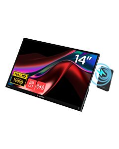 Verbatim Portable Touchscreen Monitor Light 14" Full HD 1080p & Wireless Power Supply 32088