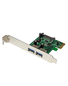 StarTech.com 2 Port PCI Express (PCIe) SuperSpeed USB 3.0 Card Adapter with UASP - SATA Power PEXUSB3S24