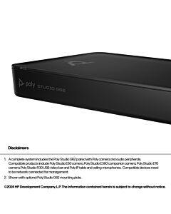 HP Poly Studio G62 Video Conferencing System With Mounting Plate Kit A01KCAA#AC3