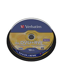 Verbatim DVD+RW Matt Silver 4.7 GB 10 pc(s) 43488