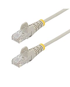 StarTech.com 5m Gray Slim CAT6 Ethernet Cable, Snagless, 100W PoE, UTP, LSZH, 28AWG Pure Bare Copper Wire, Slim RJ45 Network Patch Cord w/Strain Reliefs, Individually Tested N6PAT5MGRS