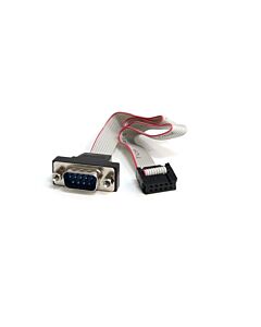 StarTech.com 16in 9 Pin Serial Male to 10 Pin Motherboard Header Panel Mount Cable PNL9M16