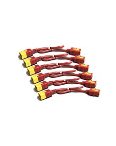APC AP8712SX340 power cable Red 0.6 m C19 coupler C20 coupler AP8712SX340
