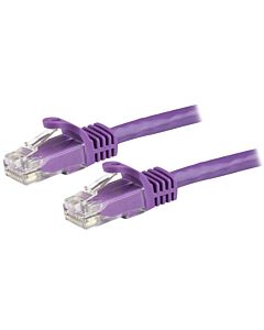 StarTech.com 1.5m CAT6 Ethernet Cable - Purple CAT 6 Gigabit Ethernet Wire -250MHz 100W PoE RJ45 UTP Network/Patch Cord Snagless w/Strain Relief Individually Tested N6PATC150CMPL