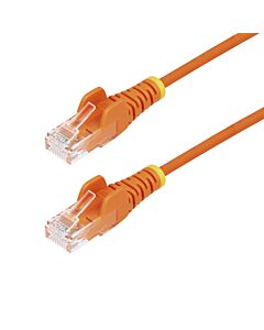 StarTech.com 2m Orange Slim CAT6 Ethernet Cable, Snagless, 100W PoE, UTP, LSZH, 28AWG Pure Bare Copper Wire, Slim RJ45 Network Patch Cord w/Strain Reliefs, Individually Tested N6PAT200CMORS