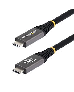 StarTech.com 50cm (1.6ft) USB4 Cable, 80Gbps, USB-IF  USB-C Cable, 240W PD, 8K 120Hz/4K 240Hz DP2.1 DP80, TPE Jacket, Thunderbolt 4 Compatible - Black USB-C Cord CC50CM80GUSB4CABLE