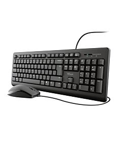 Trust TKM-250 keyboard Mouse included Universal USB QWERTY UK English Black T23979