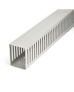 StarTech.com Open Slot Cable Management Raceway with Cover, 3"(75mm)W x 3-7/8"(10cm)H - 6.5ft(2m) length - 1/4"(8mm) Slots, PVC Network Cord Hider/Wall Wire Duct, Max 240 Cables, UL Listed CBMWD75100