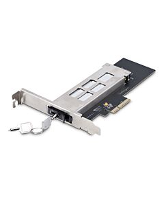 StarTech.com M.2 NVMe SSD to PCIe x4 Mobile Rack/Backplane with Removable Tray for PCI Express Expansion Slot, Tool-less Installation, PCIe 4.0/3.0 Hot-Swap Drive Bay, Key Lock - 2 Keys Included M2-REMOVABLE-PCIE-N1