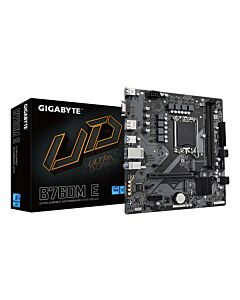 GIGABYTE B760M E Motherboard - Supports 14th Gen. Intel Core CPUs, 6+1+1 phases VRM, up to 7200MHz DDR5 (OC), 2xPCIe 4.0 M.2, 1 GbE LAN, USB 3.2 Gen 1 B760M E