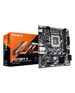 GIGABYTE H810M K Motherboard - Intel Core Ultra (Series 2) CPUs, 3+1+2 Phases VRM, up to 6400MHz DDR5, 1xPCIe 4.0 M.2, 1GbE LAN, USB 3.2 Gen 1 H810M K