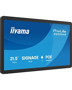 iiyama ProLite S2225AS-B1P Digital signage flat panel 54.6 cm (21.5") LCD Wi-Fi 500 cd/m² Full HD Black Built-in processor Android 24/7 S2225AS-B1P