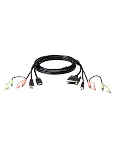 ATEN HDMI to DVI-D USB USB KVM Cable with Audio; 1,8M USB HDMI to DVI-D 2L-7D02DH