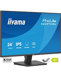 iiyama ProLite X2497HSU-B1 computer monitor 60.5 cm (23.8") 1920 x 1080 pixels Full HD LED Black X2497HSU-B1