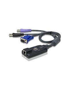 ATEN USB - VGA to Cat5e/6 KVM Adapter Cable (CPU ule), with Smart Card Reader & Virtual Media Support KA7177