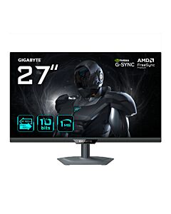 GIGABYTE G27UP 27” 4K UHD Gaming Monitor - Dual e (4K 160Hz or FHD 320Hz), 3840 x 2160, 1ms, 400 cd/m², FreeSync Premium, HDR10, HDMI 2.1, Displayport 1.4 G27UP-EK