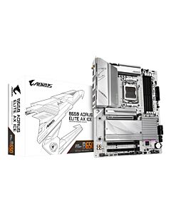 GIGABYTE B650 AORUS ELITE AX ICE Motherboard - Supports AMD Ryzen 9000 CPUs, 12+2+2 Phases Digital VRM, up to 8000MHz DDR5 (OC), 1xPCIe 5.0 + 2xPCIe 4.0 M.2, Wi-Fi 6E, 2.5GbE LAN, USB 3.2 Gen 2x2 B650 AORUS ELITE AX ICE