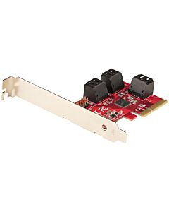 StarTech.com SATA PCIe Card - 6 Port PCIe SATA Expansion Card - 6Gbps - Low/Full Profile - Stacked SATA Connectors - ASM1166 Non-Raid - PCI Express to SATA Converter 6P6G-PCIE-SATA-CARD
