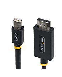 StarTech.com 1m (3ft) Mini DisplayPort to HDMI Adapter Cable, 4K 60Hz with HBR3/HDCP 2.3/DPCP, MDP to HDMI 2.0, Active Video Converter, Mini DisplayPort Desktop to HDMI Monitor 1M-MDP-HDMI2-4K60