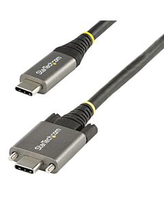 StarTech.com 20" (50cm) Side Screw Locking USB C Cable 10Gbps - USB 3.1/3.2 Gen 2 Type-C Cable - 100W (5A) Power Delivery Charging, DP Alt e - Dual Screw Lock - USB-C Cord Charge/Sync USB31CCSLKV50CM