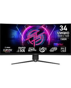 MSI MPG 346CQRF X24 computer monitor 86.4 cm (34") 3440 x 1440 pixels UltraWide Quad HD Black 4711377342216