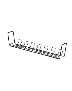 StarTech.com Under Desk Cable Management Tray, 24" Long, Metal Basket Style Cable Organizer, Screw-On Installation, Power Bar Holder, Metal, Black, TAA-Compliant S1MB-DESK-CABLE-TRAY