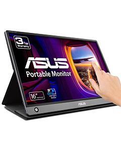 ASUS MB16AMT computer monitor 39.6 cm (15.6") 1920 x 1080 pixels Full HD LED Touchscreen Multi-user Black, Grey 90LM07D3-B03170