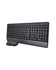 Trust Trezo keyboard Mouse included Universal RF Wireless QWERTY UK English Black 24533