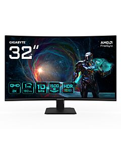 GIGABYTE GS32QCA 31.5" QHD Curved Gaming Monitor - 2560 x 1440, 180Hz, 1ms, 250 cd/m², FreeSync, HDR Ready, HDMI 2.0, Displayport 1.4 GS32QCA-EK