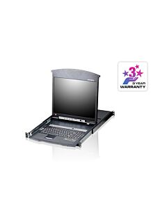 ATEN 8-Port 17" LCD CAT5e/6 KVM Switch (Dual Rail) KL1508AM