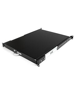 StarTech.com 1U Sliding Server Rack Mount Keyboard Shelf Tray, 55lbs (25Kg), 22in (55cm) Deep Steel Pull Out Drawer for 19" AV, Network Equipment Rack SLIDESHELFD