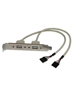 StarTech.com 2 Port USB A Female Slot Plate Adapter USBPLATE
