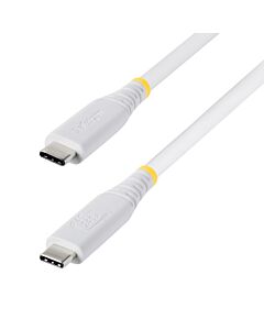 StarTech.com 1m (3ft) USB4 Cable, 40Gbps, USB-IF  USB-C Cable, 240W PD, 8K 60Hz/4K 240Hz DP2.1 DP40, TPE Jacket, Thunderbolt 4 Compatible - White USB-C Cord CC1M40GUSB4TPW