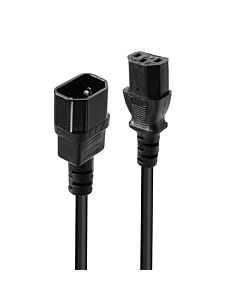 Lindy 1m IEC Extension Cable, Black 30321